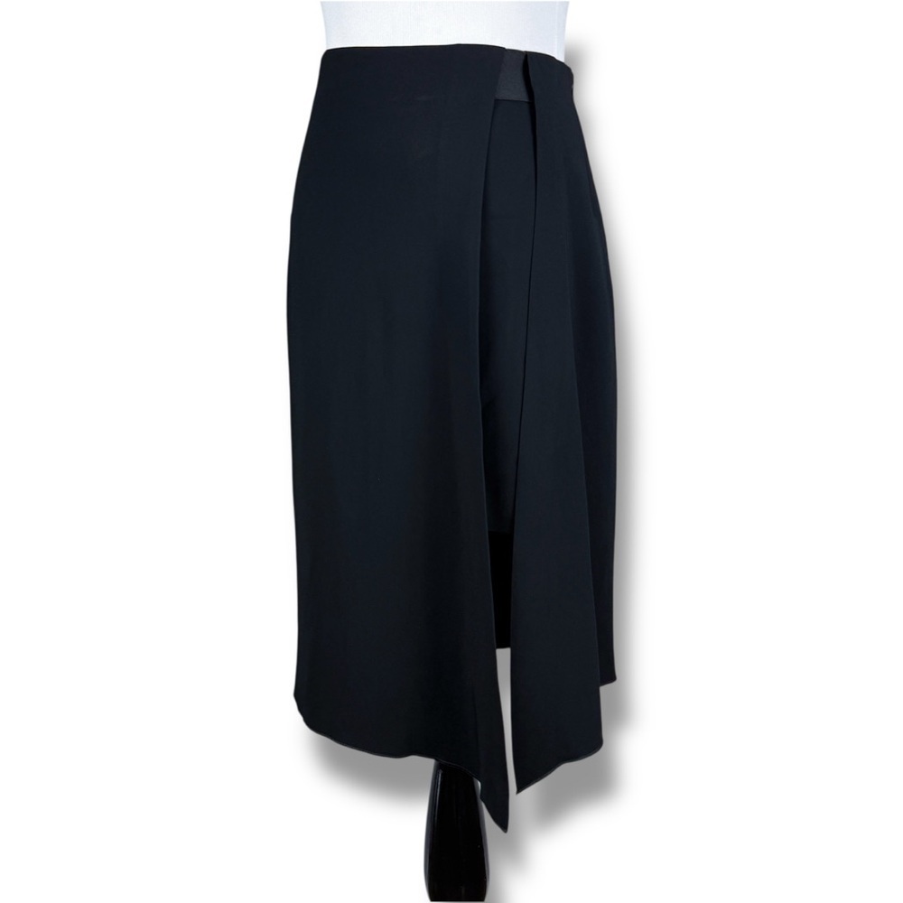Zara Woman Black Skirt S Sexy Asymmetrical Unique Lined Chic Office Siren Femme